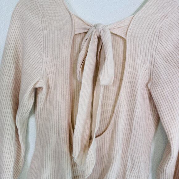 Reform Cashmere Sweater Womens Large Alber Open Back Ribbed Pullover Cozy Chic L - Picture 8 of 11